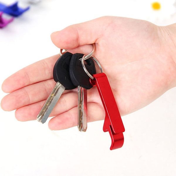 

aluminum wine bottle opener keyrings keychains portable alloy metal keyfob tin beer beverage openers kitchen tools gga35