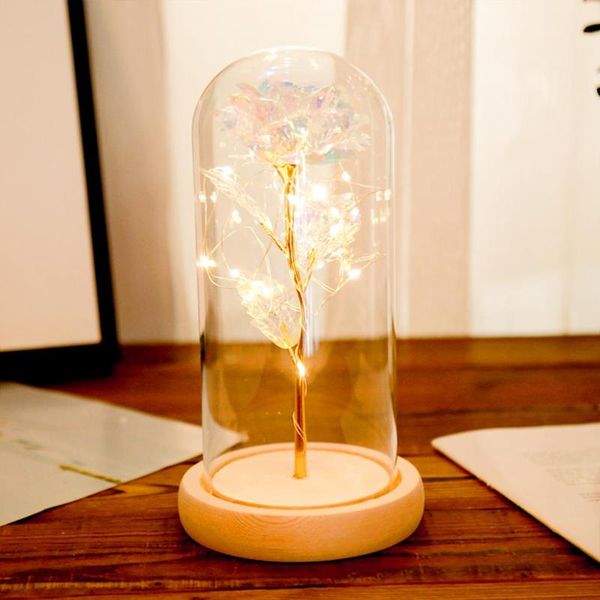 

gift wrap preserved fresh flower 1 roses gold foil rose 24k glass cover immortality party beauty eternal