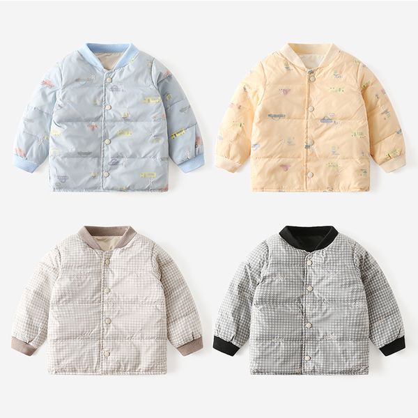 

jacket korean version baby light coat white duck winter new children's wear down inner liner foreign style, Blue;gray