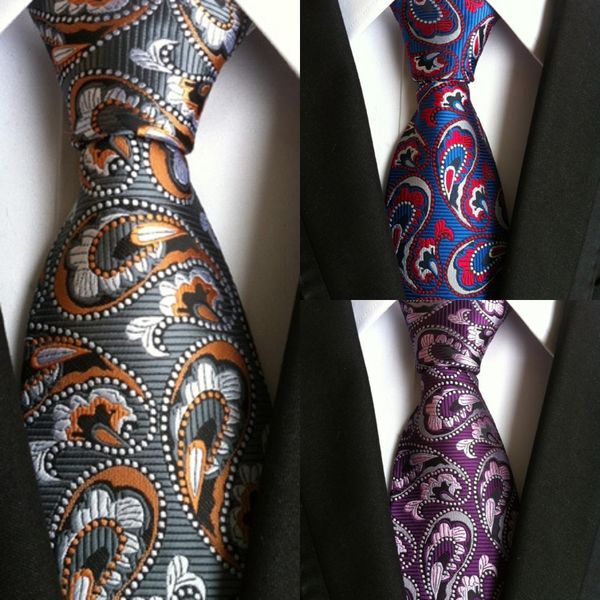 

rrdx red mens neckties mens tie silk sets strips classic ties tie hanky cufflinks jacquard woven meeting business wedding party n-1575, Blue;purple