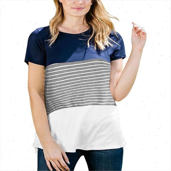 

big size 9xl 2021 summer woman t shirt loose short sleeve stripe tshirts female fat mm plus size women clothing large size, White