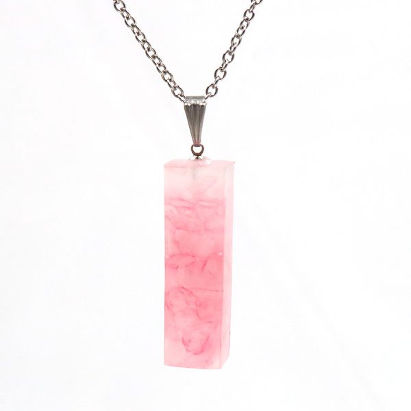 

10 pcs silver plated rectangle shape tiger eye stone and resin pendant orgone energy necklace rose quartz jewelry