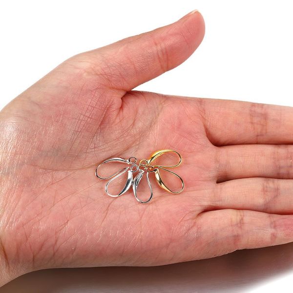 

12pcs 17x8mm copper rose gold french earring hooks ear clasps settings ear wires for diy jewelry making findings accessories h bbycwo, White