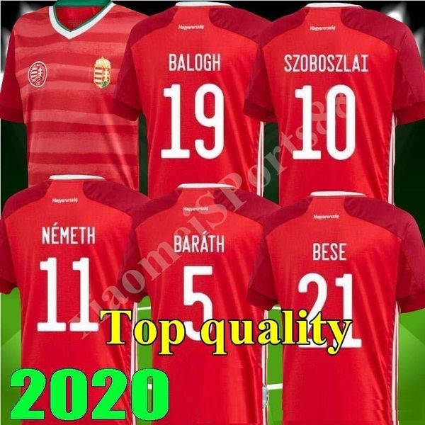

free Ship 2020 2021 Hungary soccer jersey home red 20 21 national team Dominik Szoboszlai Willi Orban TamÃ¡s KÃ¡dÃ¡r football uniform shirts, Black;yellow