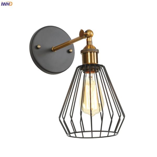 

iwhd iron metal vintage wall sconce bedroom living room stair retro loft decor industrial wall lamp led apliques luz pared