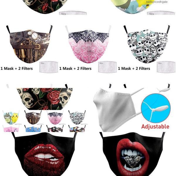 

big print anti face fabric masks unicorn mouth cover reusable protection dust y6co