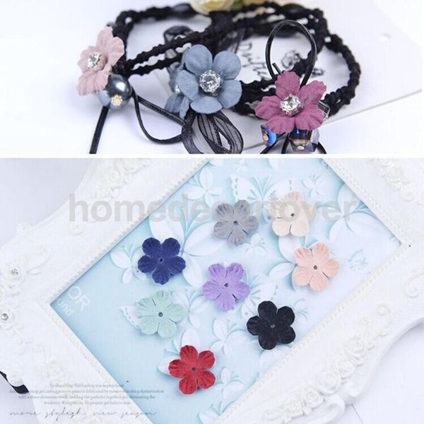 

decorative flowers & wreaths 30pcs velvet fabric flower patch embellishment scrapbooking applique crafts diy