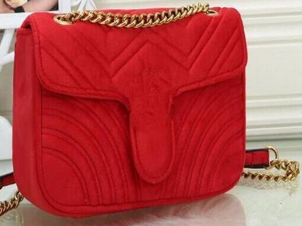 

fashion women shoulder bags classic velvet handbag gold chain woman bag heart style tote messenger purse 1732r# hong