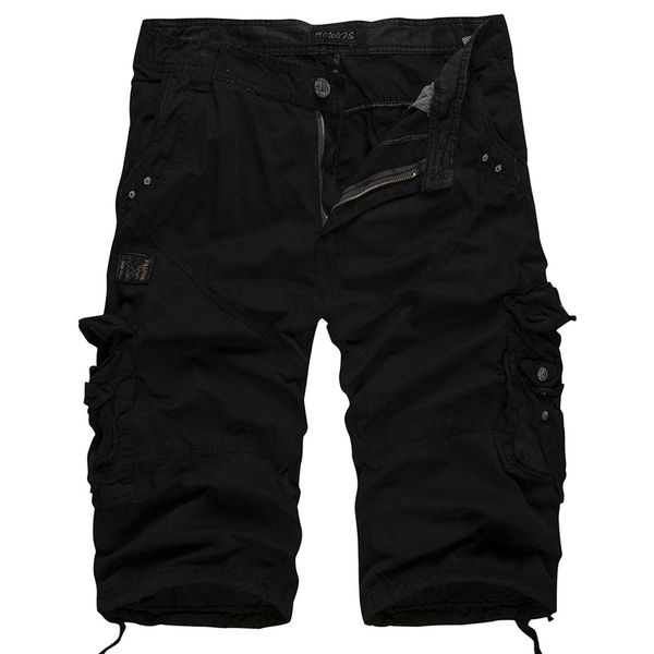 

wholesale- fashion loose men cargo shorts camouflage multi-pocket trousers 29-38 cyg69, White;black