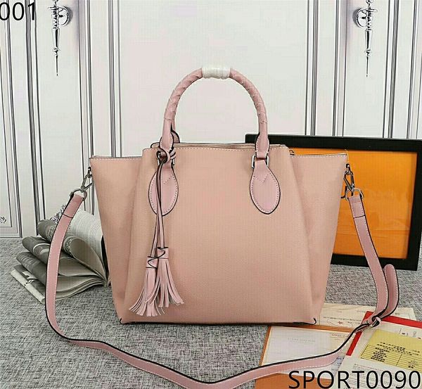 

original 2020 new woman leather woven handle handbag with pinhole pattern perforated simple shoulder bags large space shopping