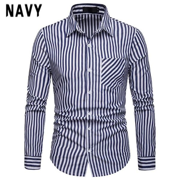 

men's casual shirts missky men fashion business style stripe slim long sleeve lapel collar, White;black