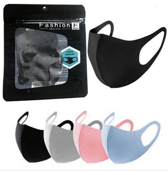 

mouth cover face anti mask pm2.5 dust respirator dustproof anti-bacterial washable reusable ice silk cotton masks tools in stock mqskj