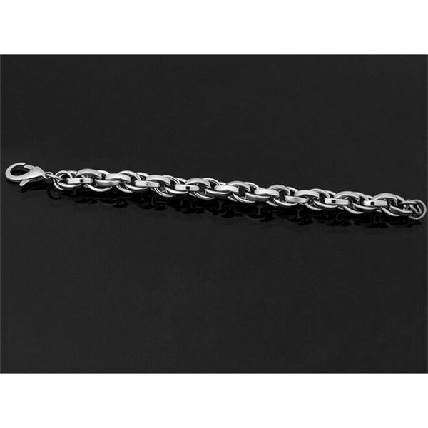 

men's super bracelet cool large stainless rope steel chain torsion twist, Black