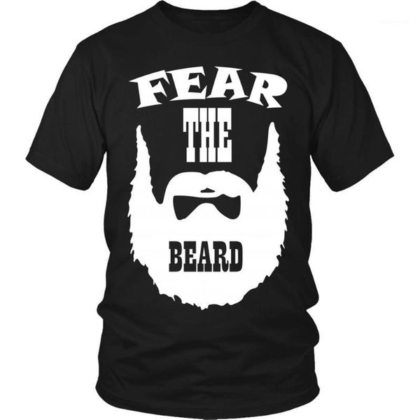 

fear the beard funny beard tshirt man funny season t-shirt cool o neck tee shirt1, White;black