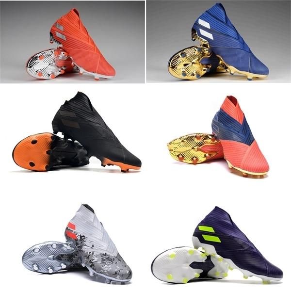 

2020 mens messi nemeziz 19.1 fg messi inflight dark motion uniforia slip-on soccer shoes football boots cleats size us6.5-11