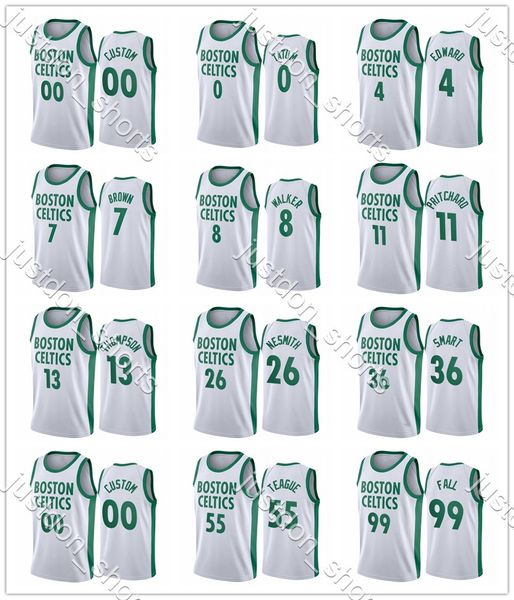 

mens tatum 0 brown 7 walker 8 fall 99 pritchard 77 edward 4 smart 36 nesmith 26 teague 55 thompson 13 press city new edition jerseys, Black;red