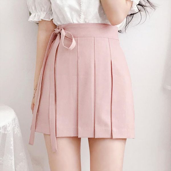 

summer pleated mini skirt korean style women pink black skirts womens clothes faldas mujer moda 2020 spodnica jupe femme