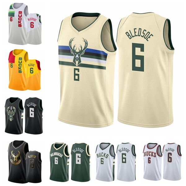 

milwaukee bucks men eric bledsoe icon green city nba basketball jersey, Black