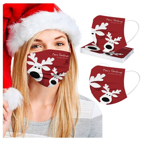 

10 шт. взрослый одноразовый маска для лица рождественская маска повязка на голову бандана розмассы mascarillas desechables masque janable hu, Black