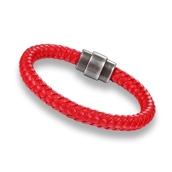 

mkendn 2018 new arrival genuine braided leather bracelet men women magnetic clasp male bracelets bangles jewelry bbyncl
