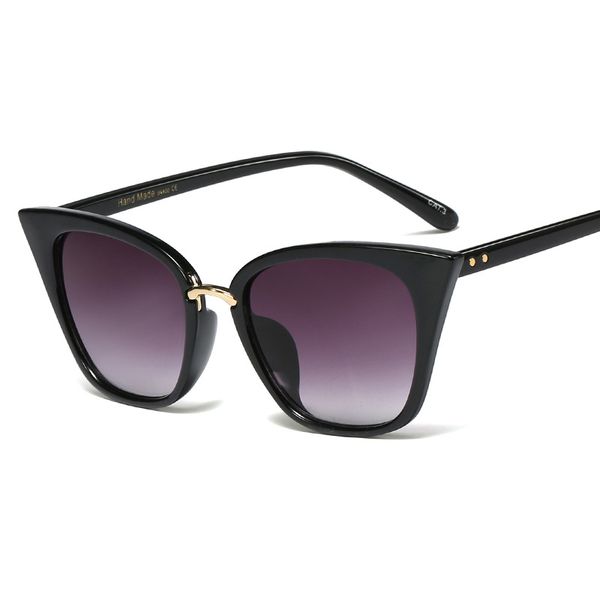 

2020 fashion lady cat eye frame sunglasses female personality sun glasses ins vintage women goggle eyewear uv400, White;black