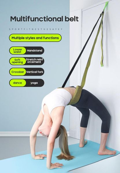 

door flexibility stretching leg stretcher strap for dance gymnastics trainer comfort design yoga stretch belt yoga strap