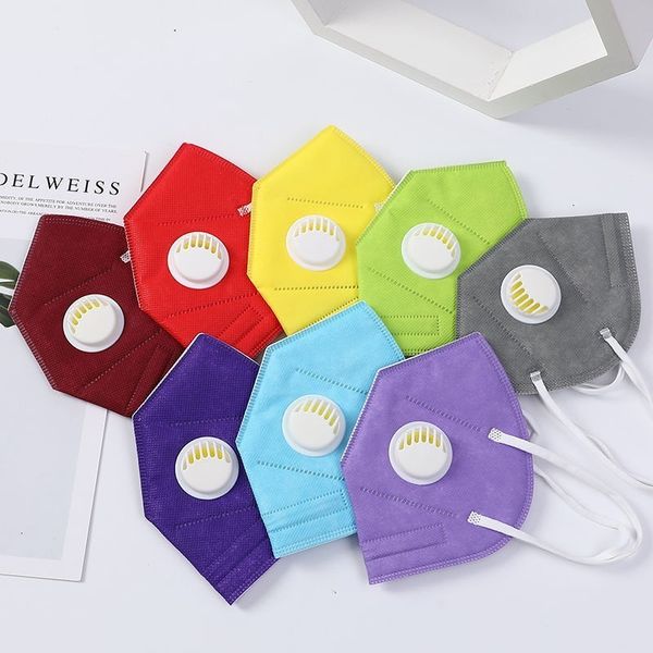 

factorygrd7filter 95% europe factory shipping 12 colors colorful mask activated carbon breathing respirator valve 6