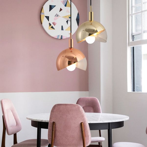 

2021 new nordic led pendant light designer for restaurant simple modern coffee shop creative glass ball aisle bar cafe indoor fixture lfge