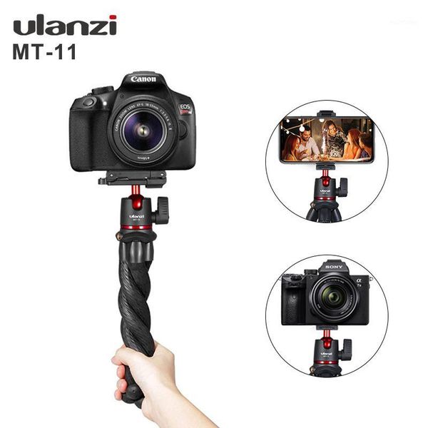 

ulanzi mt-11flexible ocs tripod smartphone dslr slr vlog tripod travel portable 2 in 1 extend 1/4 screw for magic arm1