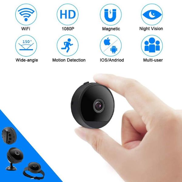 

mini cameras wearable wireless wifi ip camera hd 1080p small micro video watch straps remote monitor night vision sport dv dvr home secu