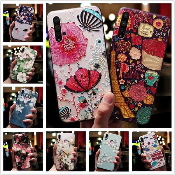 

bgrfvivo v3 max soft silicone back cover, vivo phone cover y79 y75 y51 y51a y53 y55 y66 y67 y69, with 3d embossed flowersswza