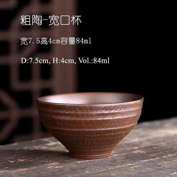 

retro ceramic teacup nature color chinese tasting tea cups natural firewood made coarse pottery tea bowl japanese wine cup wmtnqs