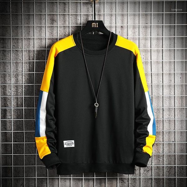 

new men's sweatshirt for men hoody fleece casual men's sportswear multi-color stitching, 100% polyester hoodies1, Black