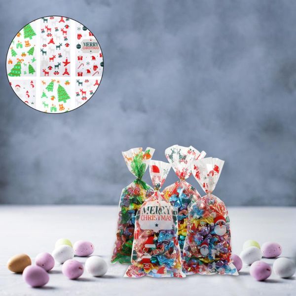 

200 set christmas bags lightweight adorable practical storage pouches wrapping bags for cookies