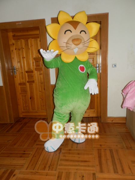 

mascot costumes sunflower mascot costume size costume for commercial advertising carnival party someone inside cartoon props, Red;yellow
