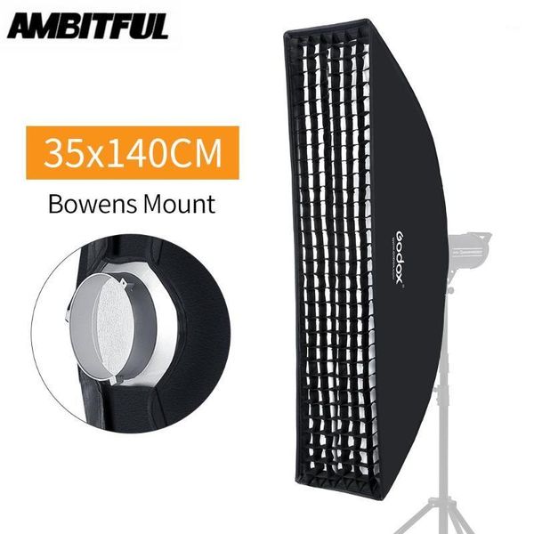 

godox 14"x 55" 35x140cm honeycomb grid rectangular softbox for p strobe studio flash softbox bowens mount ad600 de300 de4001