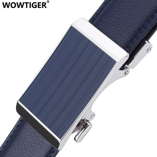 

wowtiger blue color 3.5см коровы натуральная кожаный мужской ремень пояса коровьей одежды ремешок автоматические ремни для мужчин бренд диза, Black;brown