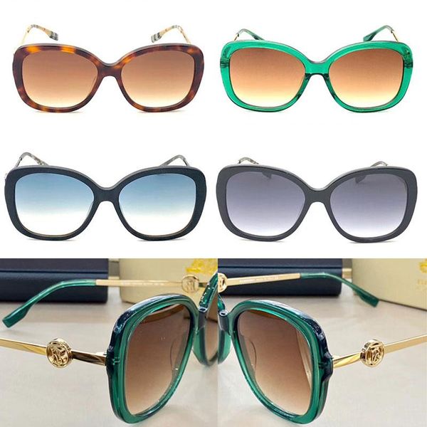 

tb designer sunglasses be3125 golden wispy tb letter uv400 protective lens fashion style butterfly frame with original box, White;black