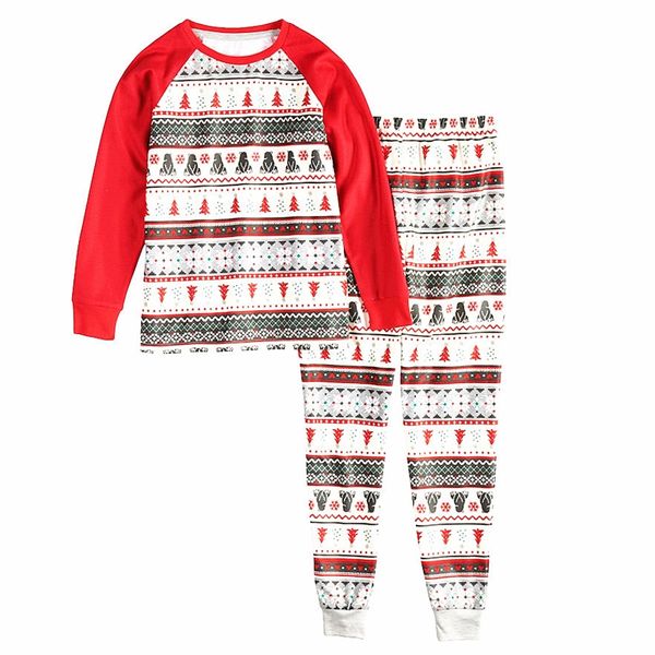 

stylish comfotable family matching xmas pajamas christmas parent-child suit printed home suits snowman pajamas two-piece sets wq56, Blue