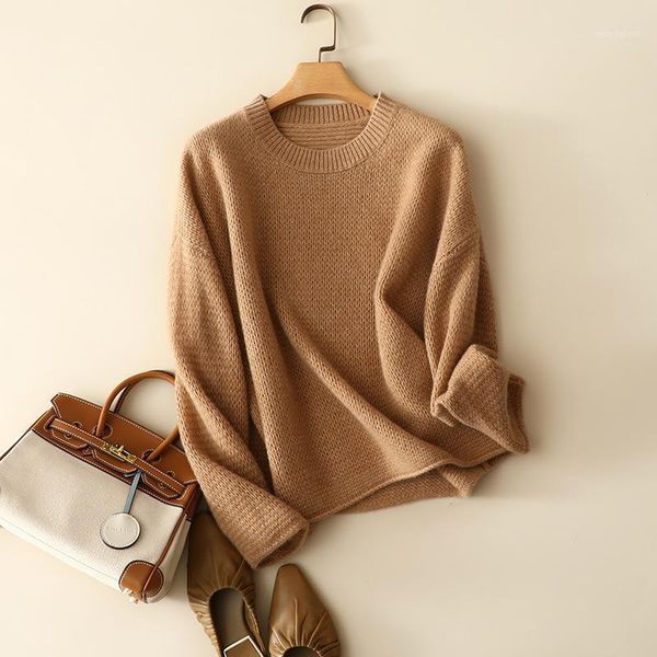 

100% cashmere sweater knitted feamle fashion winter pullovers oversized thick softness knitwear1, White;black