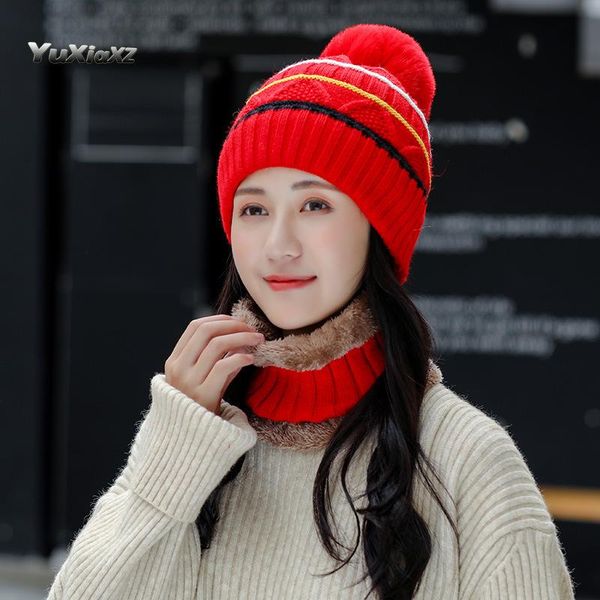 

2020 дам зимняя шляпа плюс бархат теплая шерстяная шапка молодежь сладкий и милый нагрудный костюм вязаный, Blue;gray