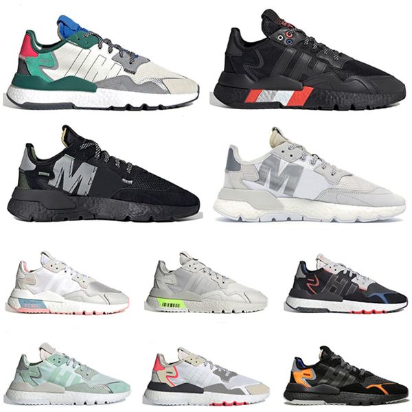 

wholesale nite jogger men women running shoes triple black white active blue collegiate green joggers shock red womens mens trainers sneaker