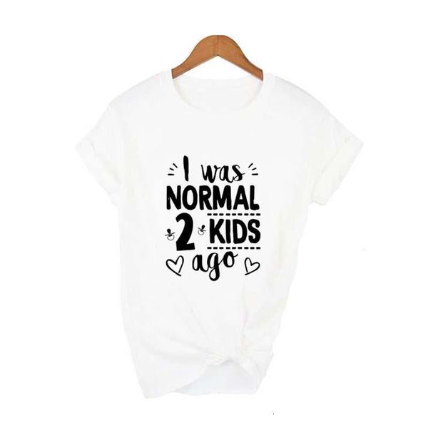 

i was normal two kids ago t-shirt women harajuku ullzang 90s tshirt fashion graphic tee female camisas mujer, White