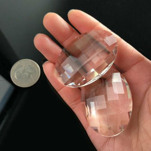 

50mm rugby clear oval egg cut glass crystal prism chandelier pendant diy suncatcher comet decor h bbyxac