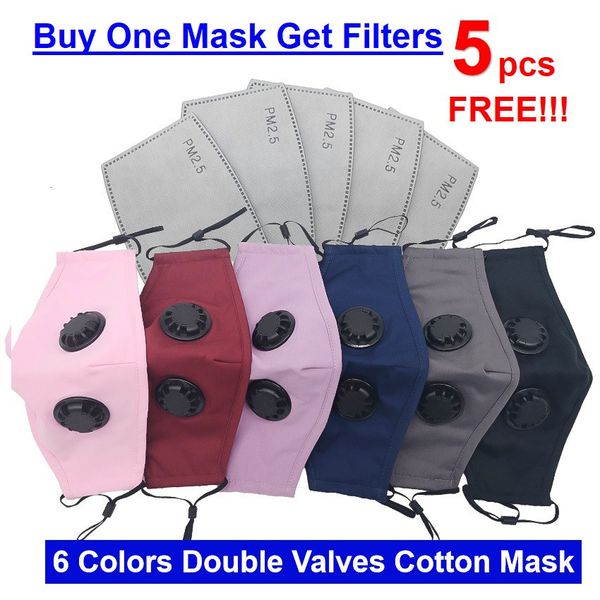 

5 pcs filter for one dhl factory 1day fashion face cotton reuse washable dust mask