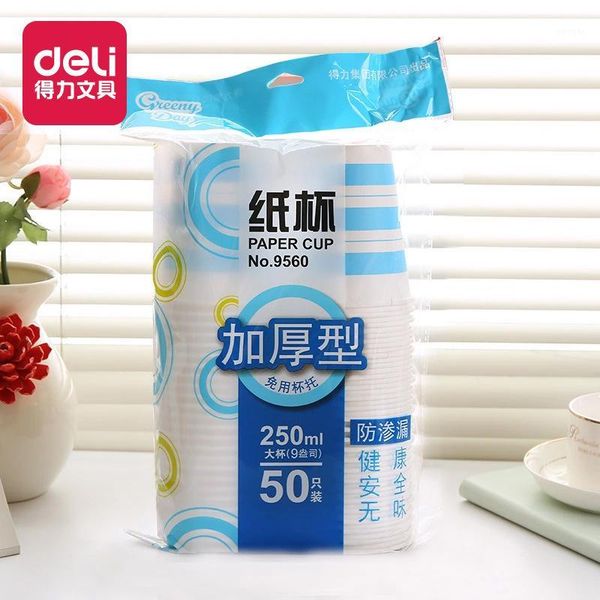 

gift wrap deli 9560 paper cups 250ml thick not easy to transformation 50-disposable1