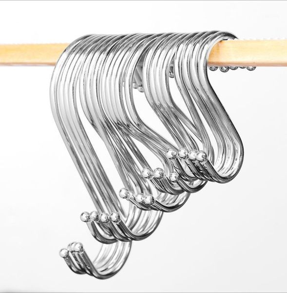 

powerful stainless steel s shaped hanger hook kitchen bathroom clothing hanger hooks railing clasp holder hooks for pot hanging1