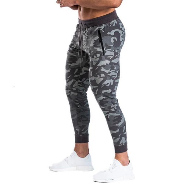 

2019 new bodyboulding mens pants gyms sweatpants brand clothing cotton camouflage trousers casual elastic fit joggers, Black