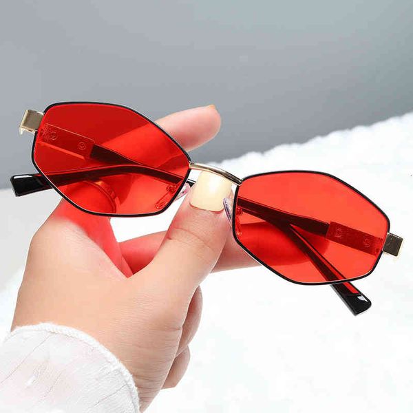 

sunglasses fashion polygon metal outdoor sun protection driving mirror, White;black