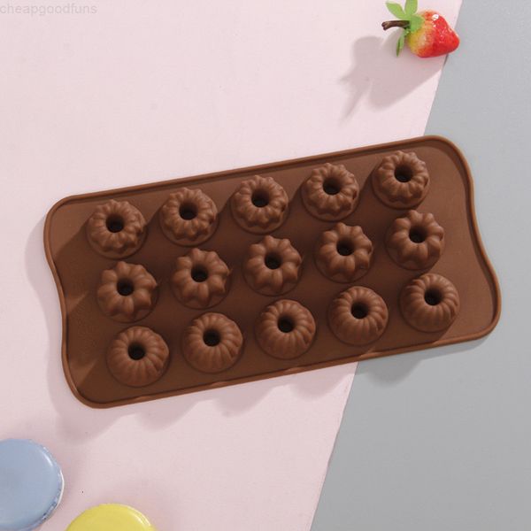 

non-stick jelly silicone diy and candy mold heart round star design chocolate mould